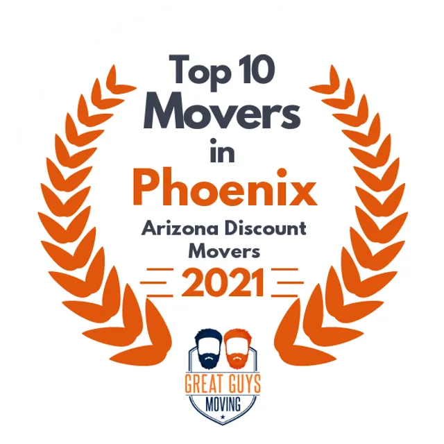 Top 10 Movers in Phoenix, AZ 2021 award