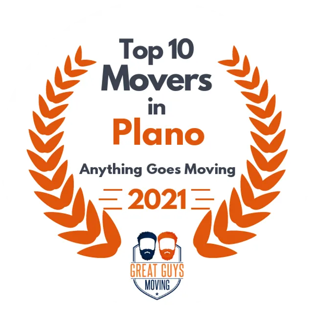 Top 10 Movers in Plano, TX 2021 award