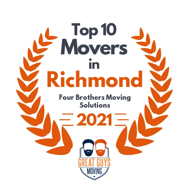 Top 10 Movers in Concord, CA 2021 award