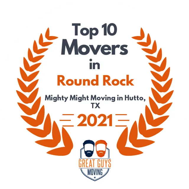 Top 10 Movers in Round Rock, TX 2021 award