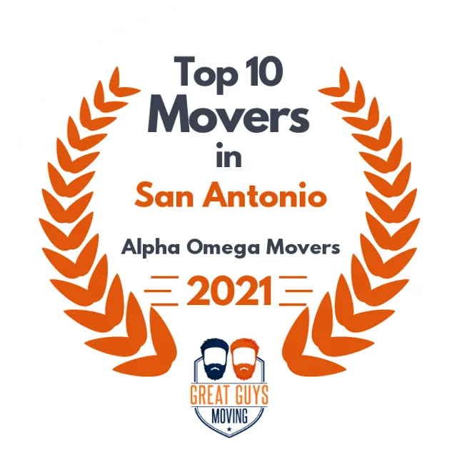 Top 10 Movers in San Antonio, TX 2021 award