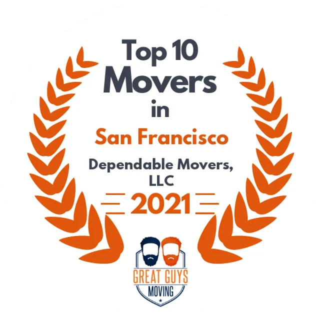 Top 10 Movers in San Francisco, CA 2021 award