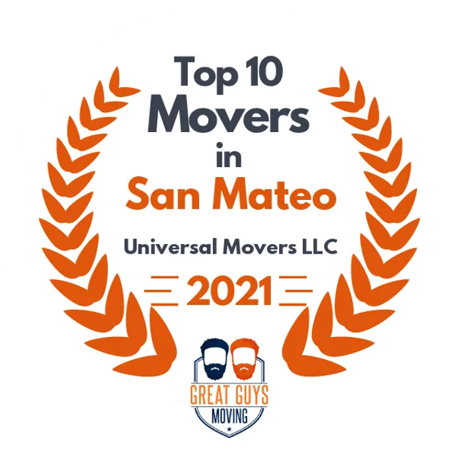 Top 10 Movers in San Mateo, CA 2021 award