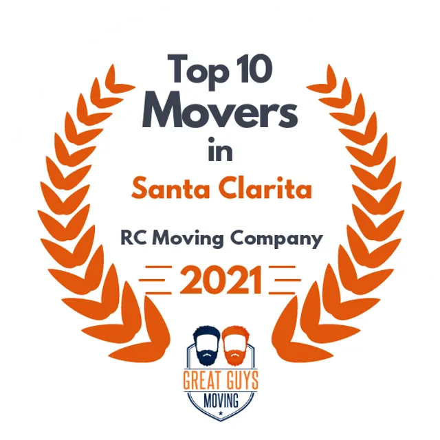 Top 10 Movers in Santa Clarita, CA 2021 award