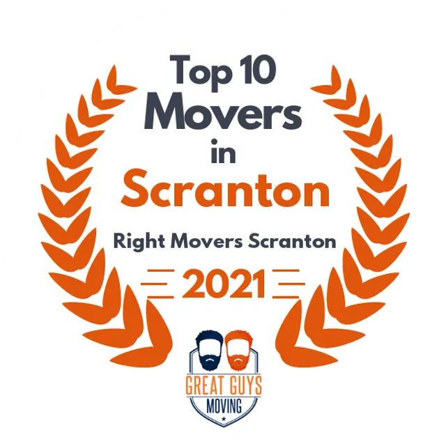 Top 10 Movers in Scranton, PA 2021 award