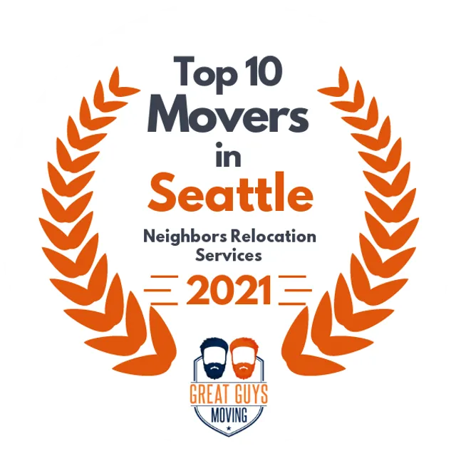 Top 10 Movers in Seattle, WA 2021 award