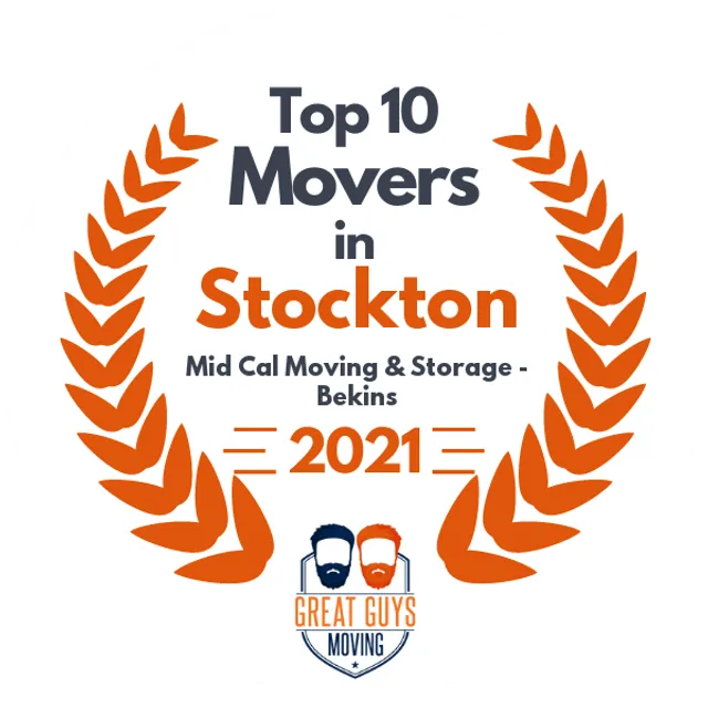 Top 10 Movers in Stockton, CA 2021 award