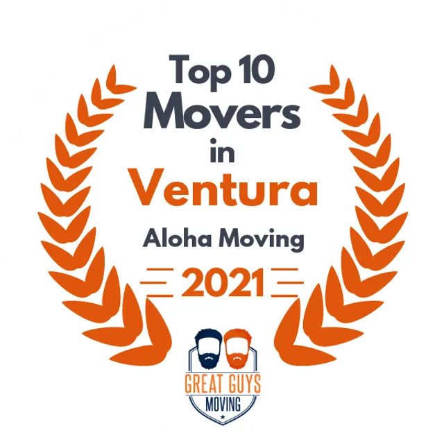 Top 10 Movers in Ventura, CA 2021 award