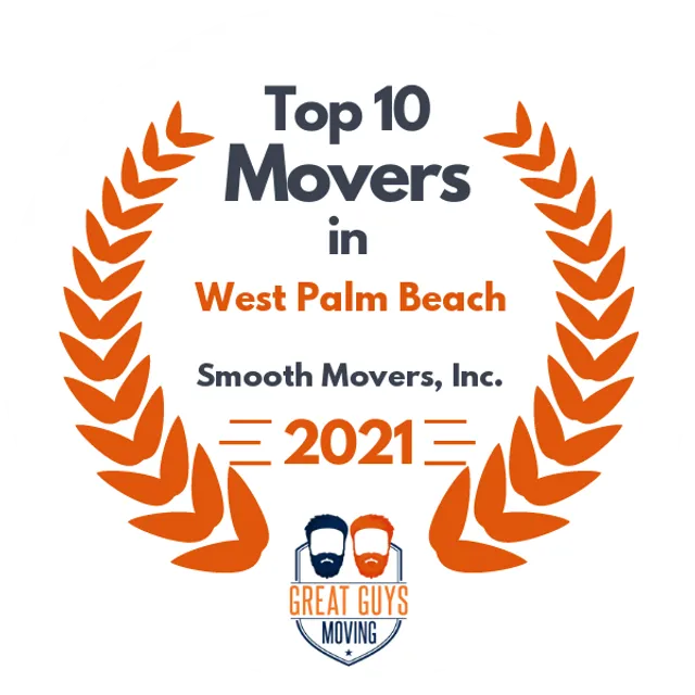 Top 10 Movers in West Palm Beach, FL 2021 award