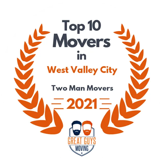 Top 10 Movers in West Valley City, UT 2021 award