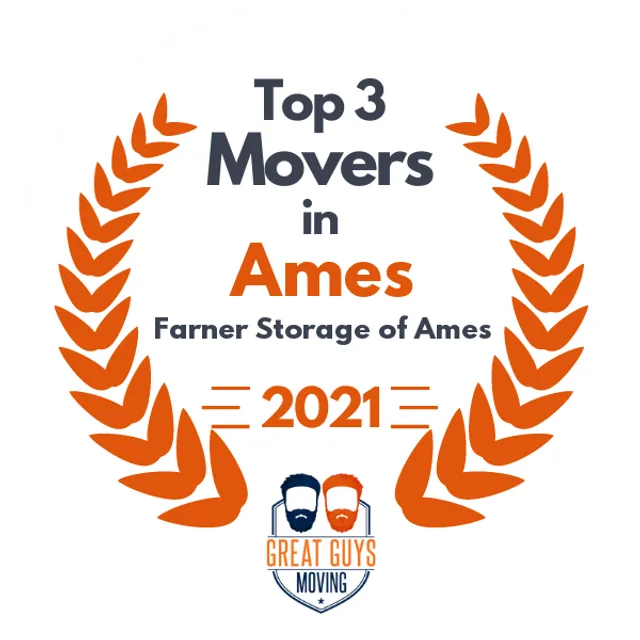 Top 3 Movers in Ames, IA 2021 award