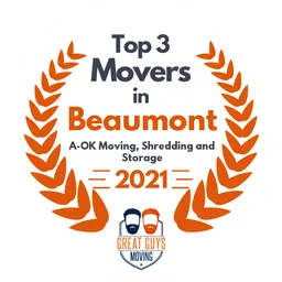 top 3 ranked movers in beaumont 2021 a ok moving shredding and storage image