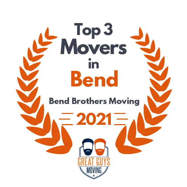 Top 3 Movers in Bend, OR 2021 award