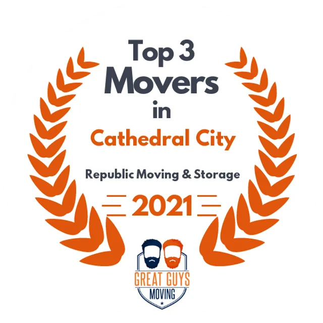 Top 3 Movers in Indio, CA 2021 award