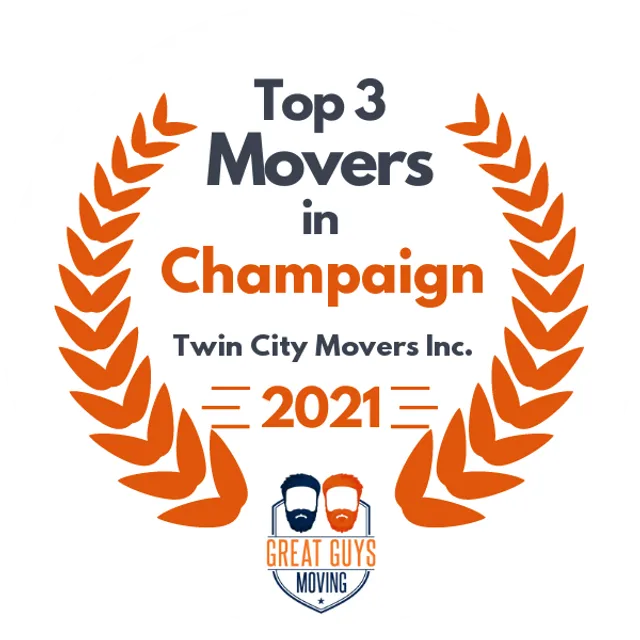 Top 3 Movers in Champaign, IL 2021 award