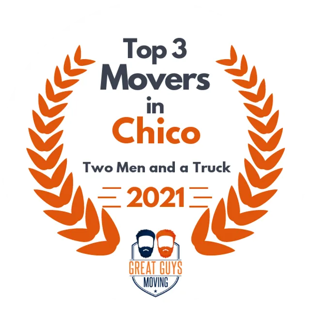 Top 3 Movers in Chico, CA 2021 award