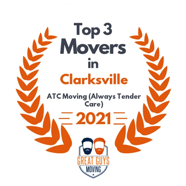 Top 3 Movers in Clarksville, TN 2021 award