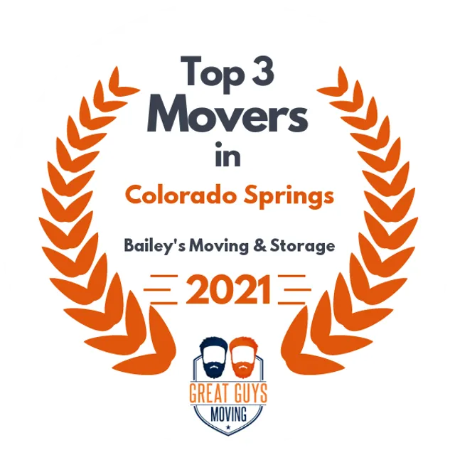 Top 3 Movers in Colorado Springs, CO 2021 award