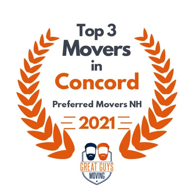 Top 3 Movers in Manchester, NH 2021 award