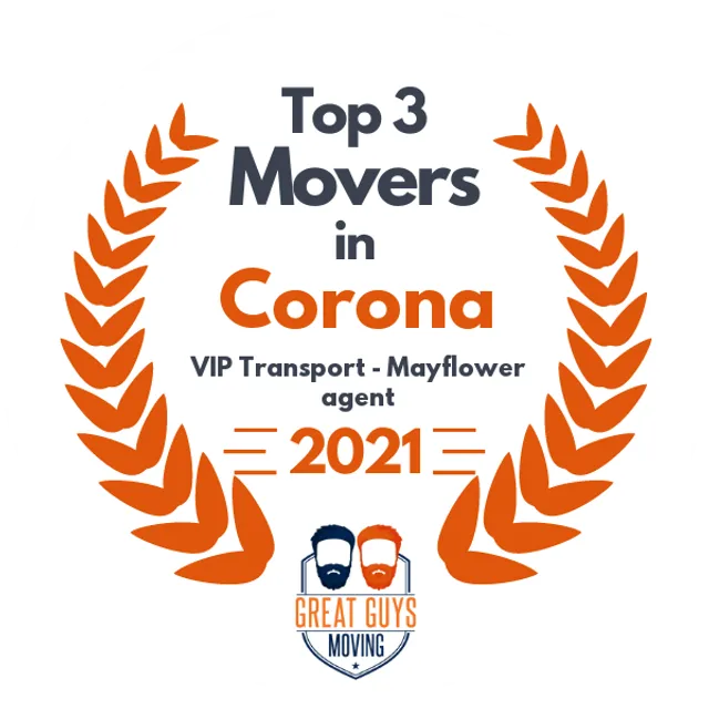 Top 3 Movers in Riverside, CA 2021 award