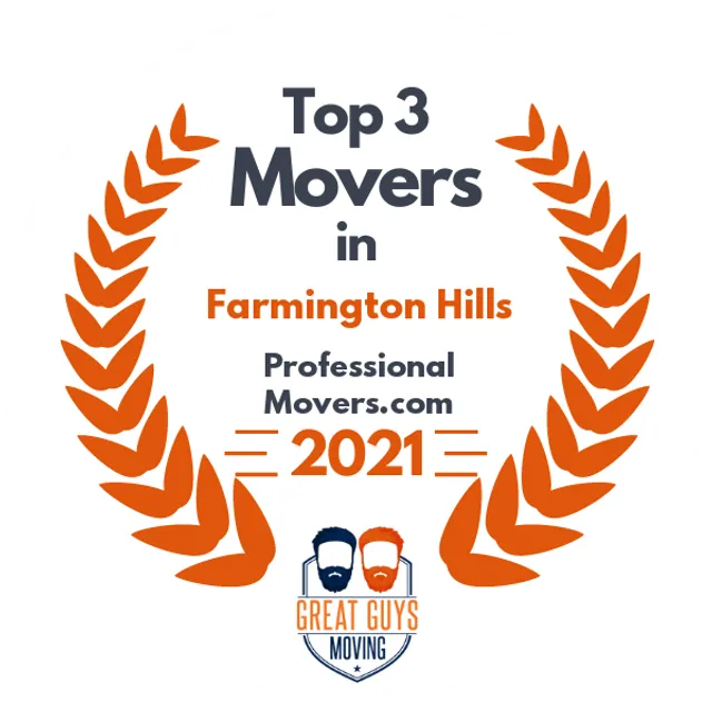 Top 3 Movers in Detroit, MI 2021 award