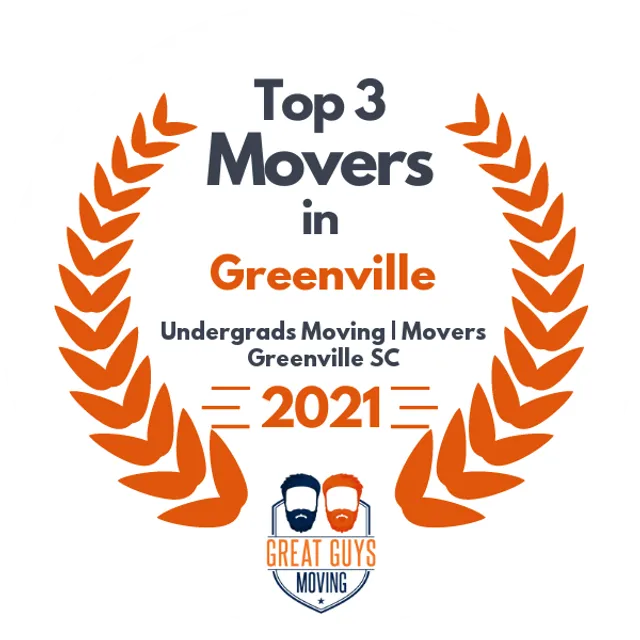 Top 3 Movers in Greenville, SC 2021 award