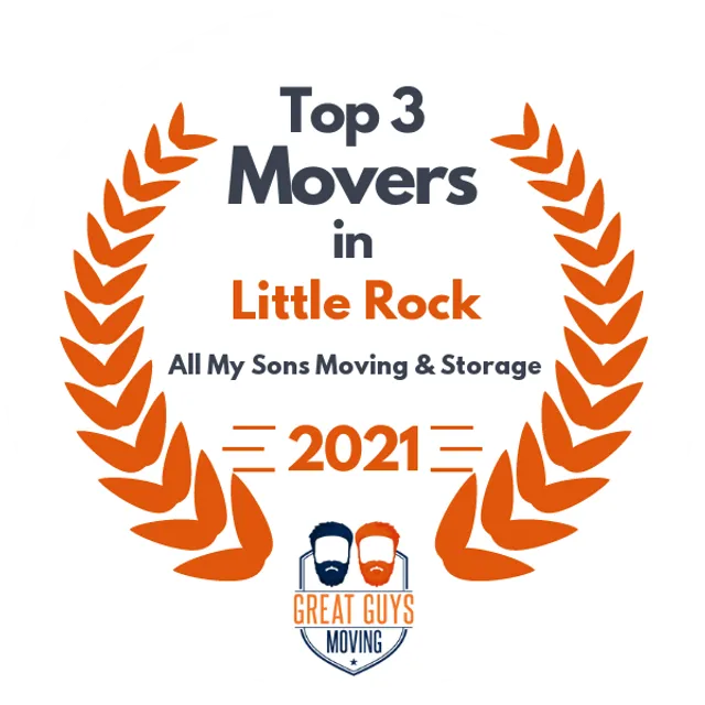 Top 3 Movers in Little Rock, AR 2021 award