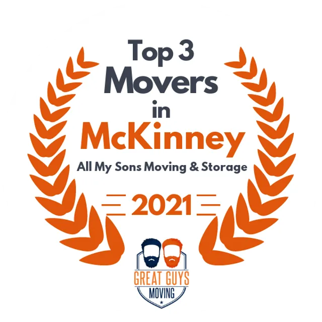 Top 3 Movers in McKinney, TX 2021 award