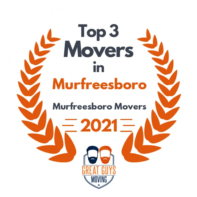 Top 3 Movers in Nashville, TN 2021 award