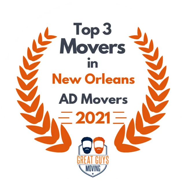 Top 3 Movers in New Orleans, LA 2021 award