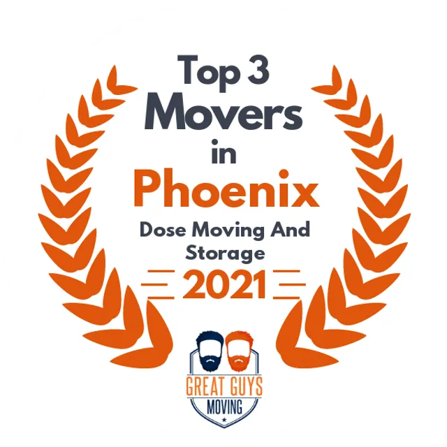 Top 3 Movers in Phoenix, AZ 2021 award