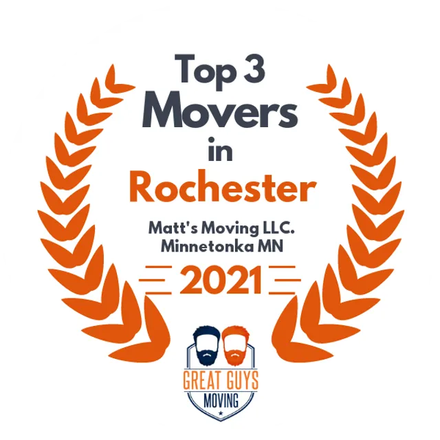 Top 3 Movers in Rochester, MN 2021 award