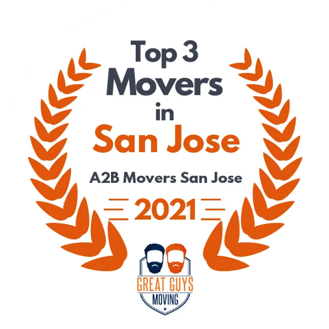 Top 3 Movers in San Jose, CA 2021 award