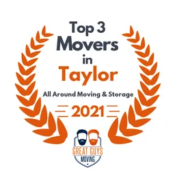 top 3 ranked movers in taylor 2021 all around moving storage image