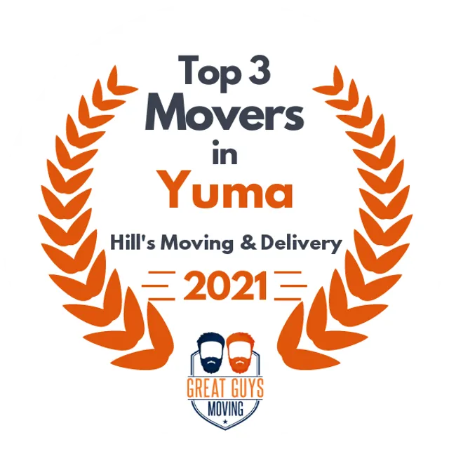 Top 3 Movers in Yuma, AZ 2021 award