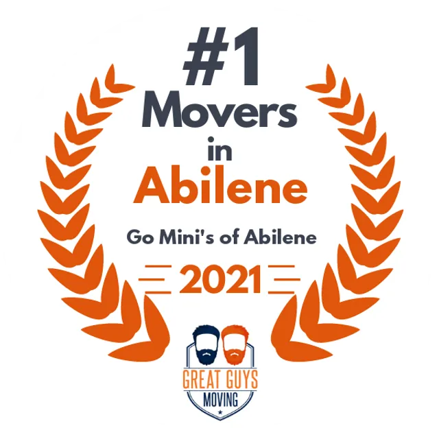 #1 Ranked Movers in Abilene, TX 2021 award