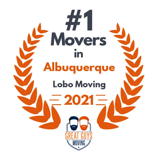 #1 Ranked Movers in Albuquerque, NM 2021 award