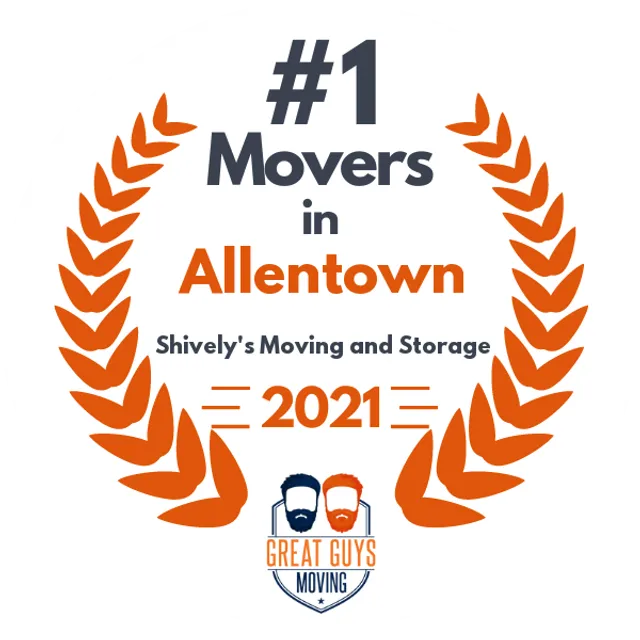 #1 Ranked Movers in Allentown, PA 2021 award