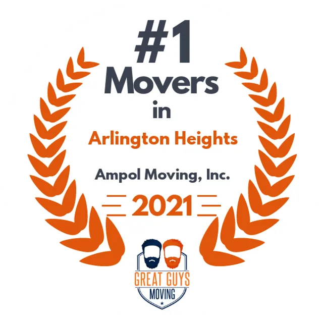 #1 Ranked Movers in Aurora, IL 2021 award