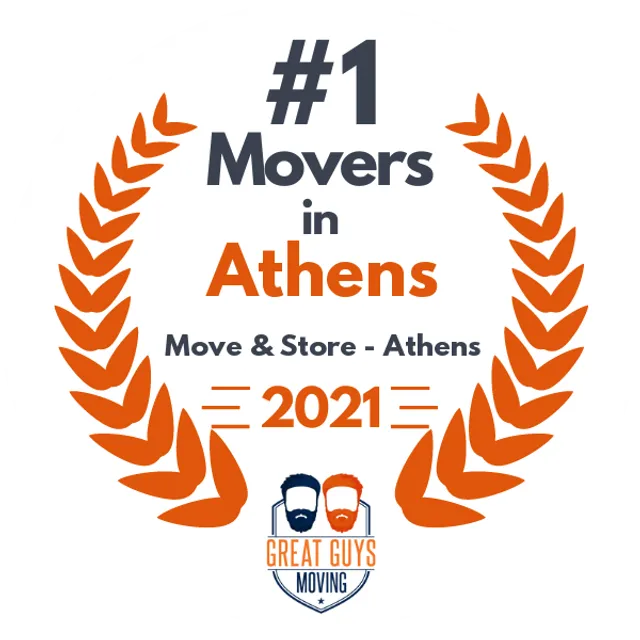 #1 Ranked Movers in Athens, GA 2021 award