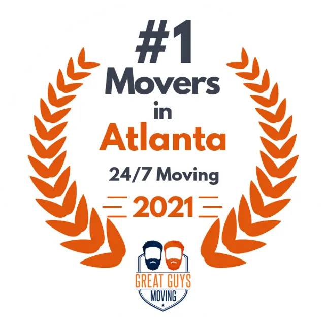 #1 Ranked Movers in Atlanta, GA 2021 award