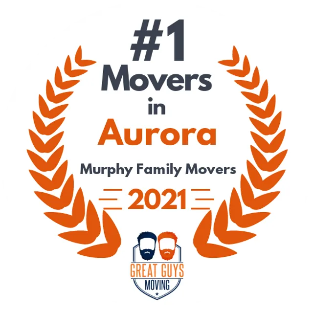 #1 Ranked Movers in Aurora, IL 2021 award