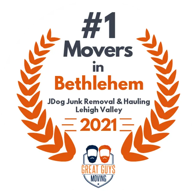 #1 Ranked Movers in Bethlehem, PA 2021 award