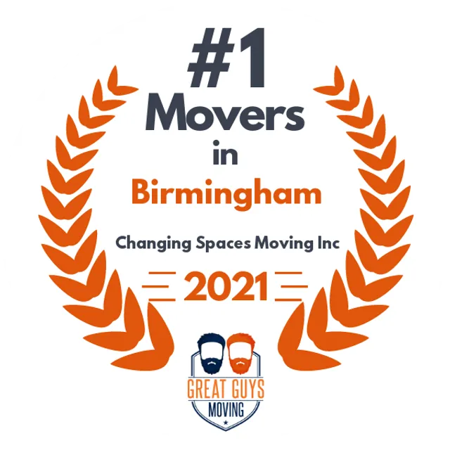 #1 Ranked Movers in Birmingham, AL 2021 award