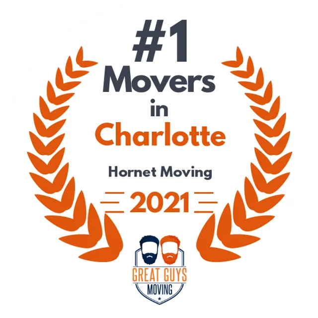 #1 Ranked Movers in Charlotte, NC 2021 award