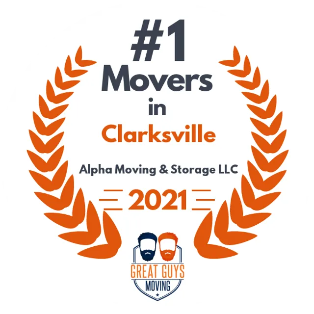 #1 Ranked Movers in Clarksville, TN 2021 award