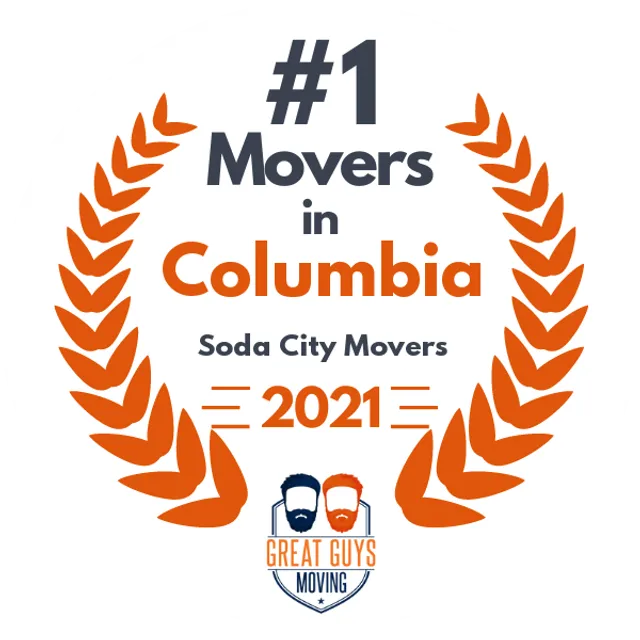 #1 Ranked Movers in Columbia, SC 2021 award