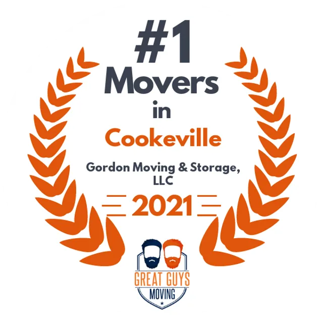 #1 Ranked Movers in Cookeville, TN 2021 award