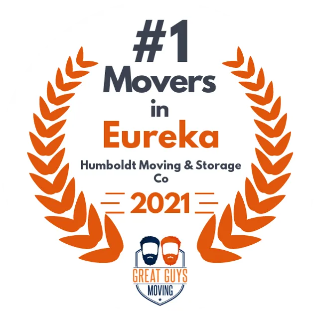 #1 Ranked Movers in Eureka, CA 2021 award