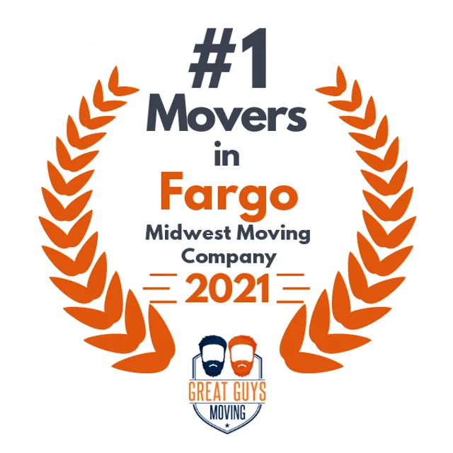 #1 Ranked Movers in Fargo, ND 2021 award